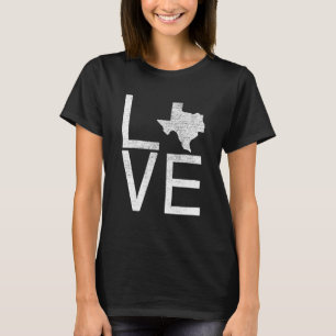 Proud Usa Fan State Texas Love Map Texas T-Shirt