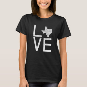 Proud Usa Fan State Texas Love Map Texas T-Shirt
