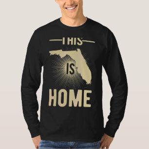 Proud Usa Fan State  This Is Home Map Florida T-Shirt