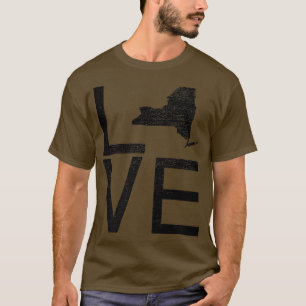 Proud USA Fan StateNew York LOVE Map New York  T-Shirt
