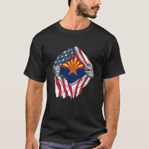 Proud USA Home Country Patriotic Home State Flag A T-Shirt