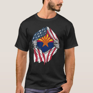 Proud USA Home Country Patriotic Home State Flag A T-Shirt