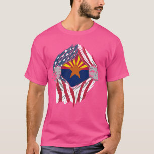 Proud USA Home Country Patriotic Home State Flag A T-Shirt