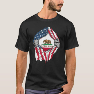 Proud Usa Home Country Patriotic Home State Flag C T-Shirt