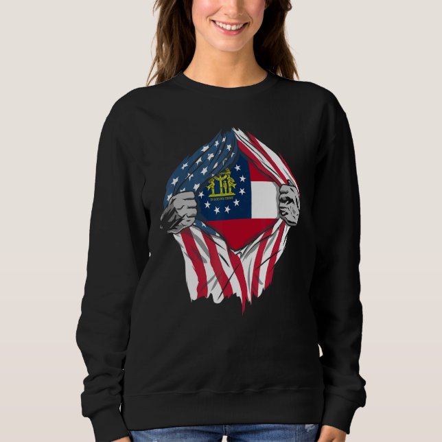 Proud Usa Home Country Patriotic Home State Flag G Sweatshirt (Front)