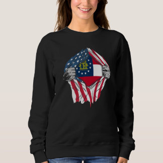 Proud Usa Home Country Patriotic Home State Flag G Sweatshirt