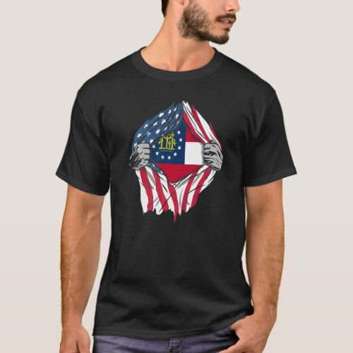 Proud Usa Home Country Patriotic Home State Flag G T_Shirt