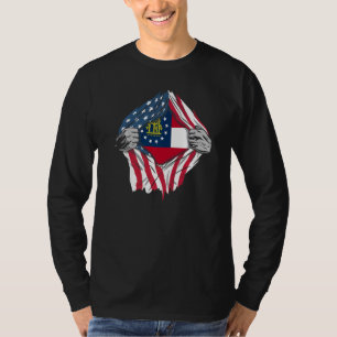 Proud Usa Home Country Patriotic Home State Flag G T-Shirt
