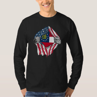 Proud Usa Home Country Patriotic Home State Flag G T-Shirt