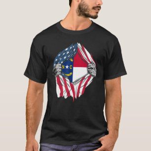 Proud Usa Home Country State Flag North Carolina T-Shirt
