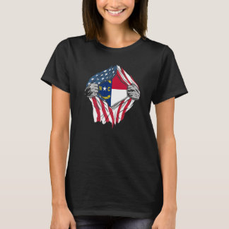Proud Usa Home Country State Flag North Carolina   T-Shirt
