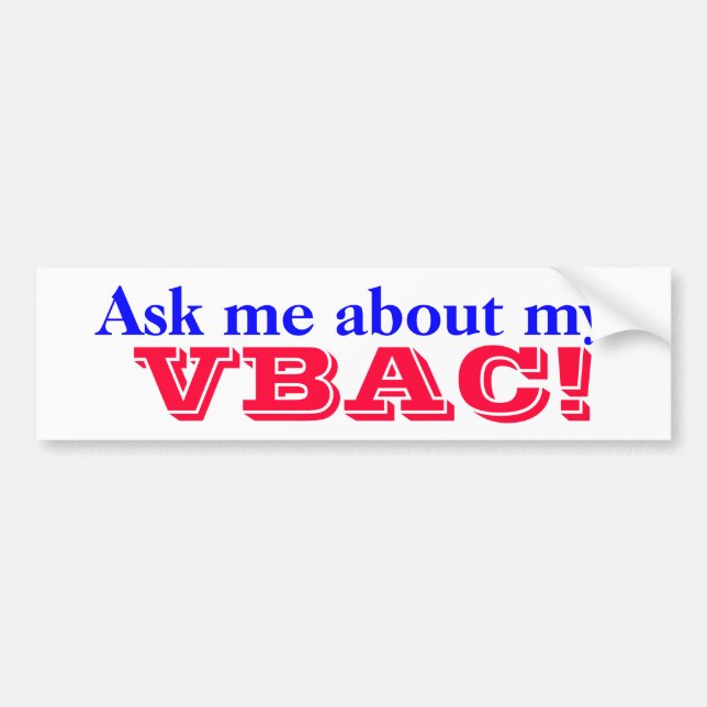 Proud VBAC Mama Goddess Bumper Sticker (Front)