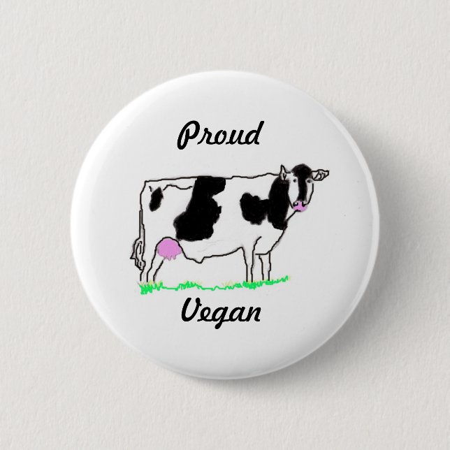 Proud Vegan Button (Front)