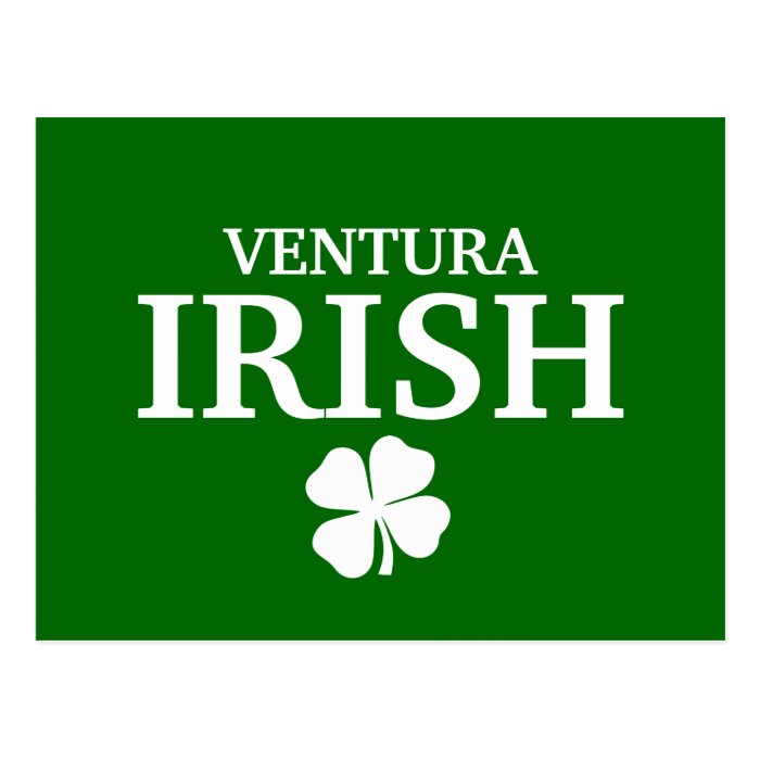 Proud VENTURA IRISH St Patrick's Day Postcard