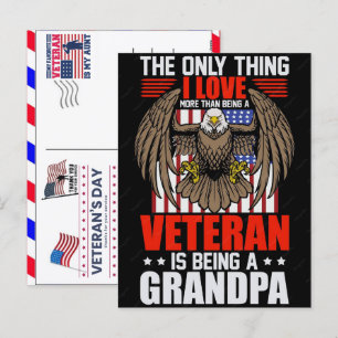 Proud Veteran 250 Years America 1776 2026 Holiday Postcard