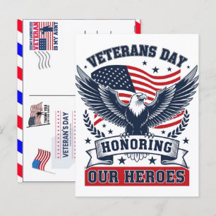 Proud Veteran 250 Years America 1776 2026 Holiday Postcard