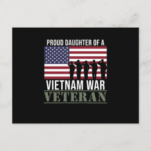 Proud Veteran Daughter Happy Veterans Day Veteran Postcard