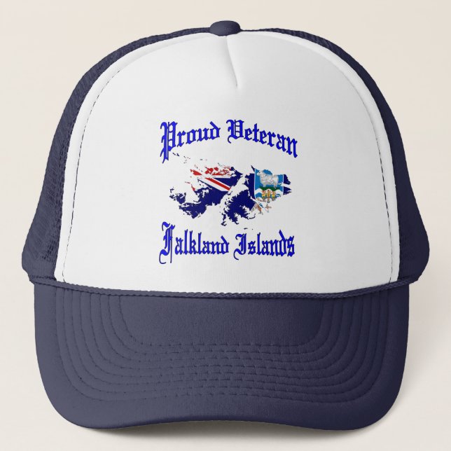 Proud Veteran .... falklands Trucker Hat (Front)