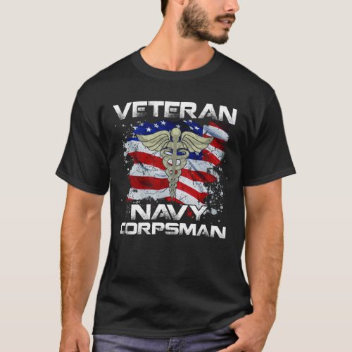 Proud Veteran Navy Corpsman T_Shirt