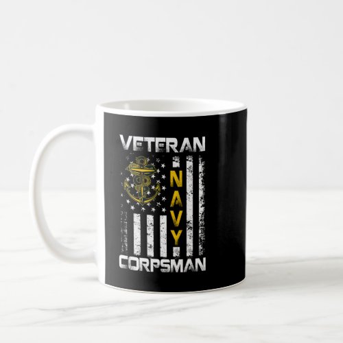 Proud Veteran Navy Corpsman T_shirt Gifts for Men Coffee Mug