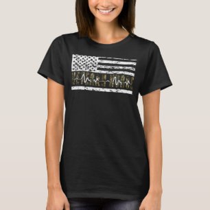 Proud Veteran Nurse Heartbeat Veteran Nursing 1 T-Shirt