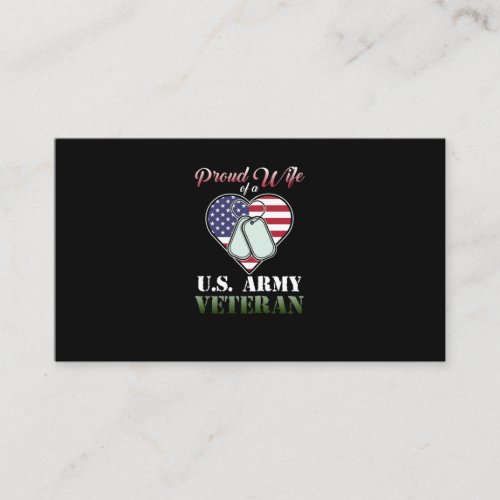 Proud Veteran Wife Happy Veterans Day Veteran Enclosure Card