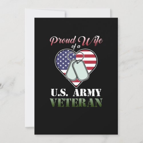Proud Veteran Wife Happy Veterans Day Veteran Thank You Card