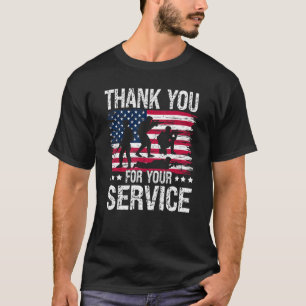 Proud Veterans Day Thanks You For Your Service Ame T-Shirt