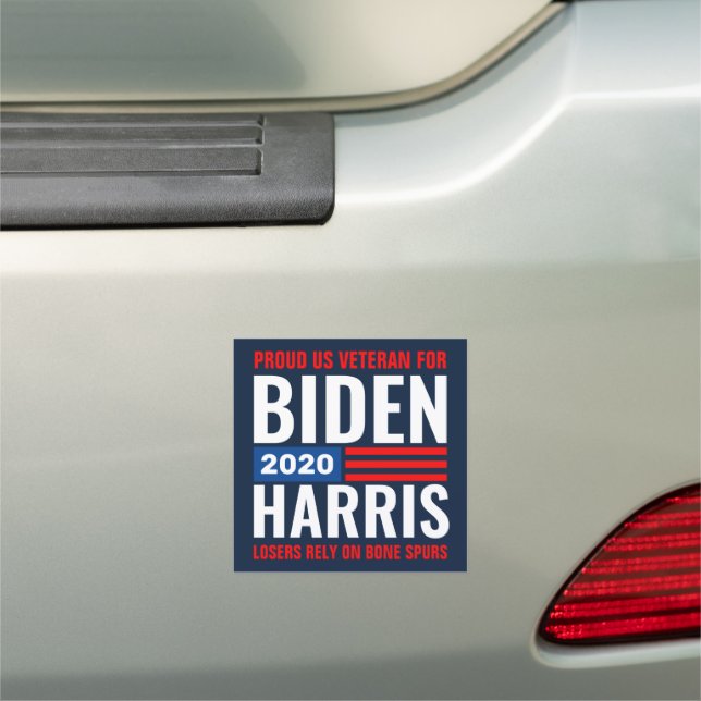 Proud Veterans for Biden Harris 2020 Election Car Magnet (In Situ)