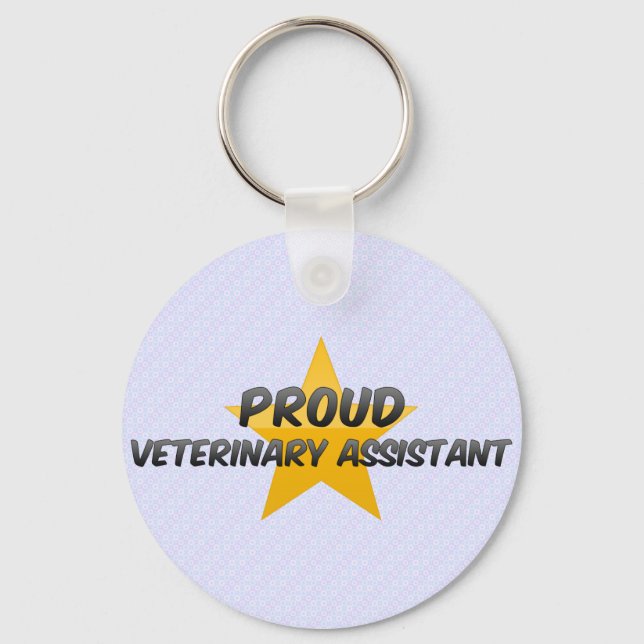 Proud Veterinary Assistant Keychain (Front)