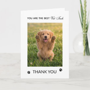 Proud Veterinary Technician Appreciation Folded Thank You Card