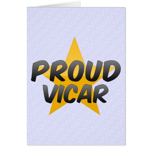 Proud Vicar Cards (Front)