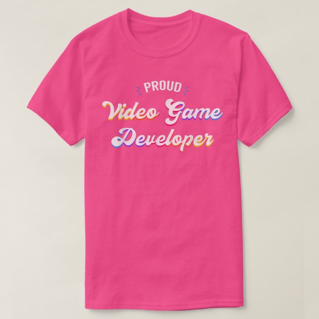 Proud Video Game Developer Job  T-Shirt (Design Front)