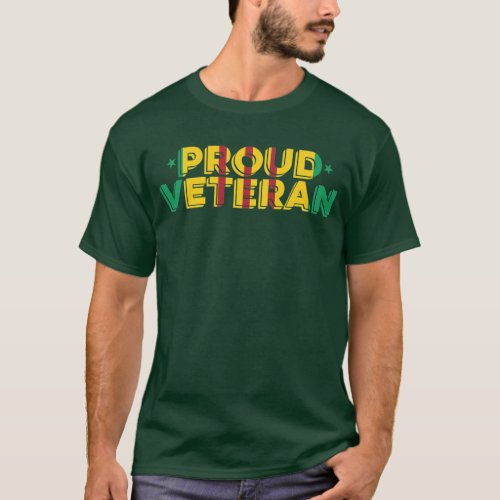 Proud Vietnam War Veteran Ribbon T_Shirt