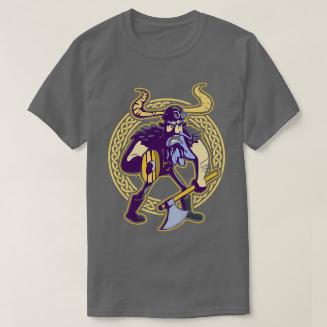 Proud Viking Warrior With Beard Helmet 8 T-Shirt (Design Front)