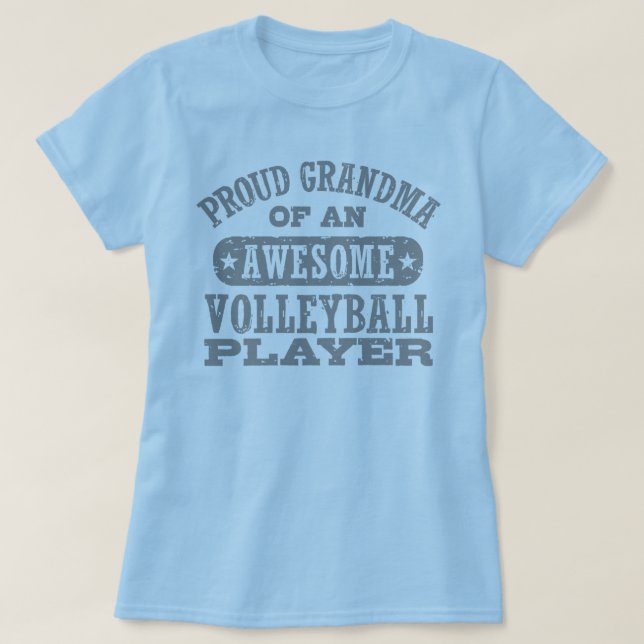 Proud Volleyball Grandma T-Shirt (Design Front)