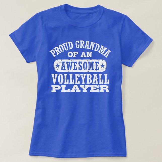 Proud Volleyball Grandma T-Shirt (Design Front)