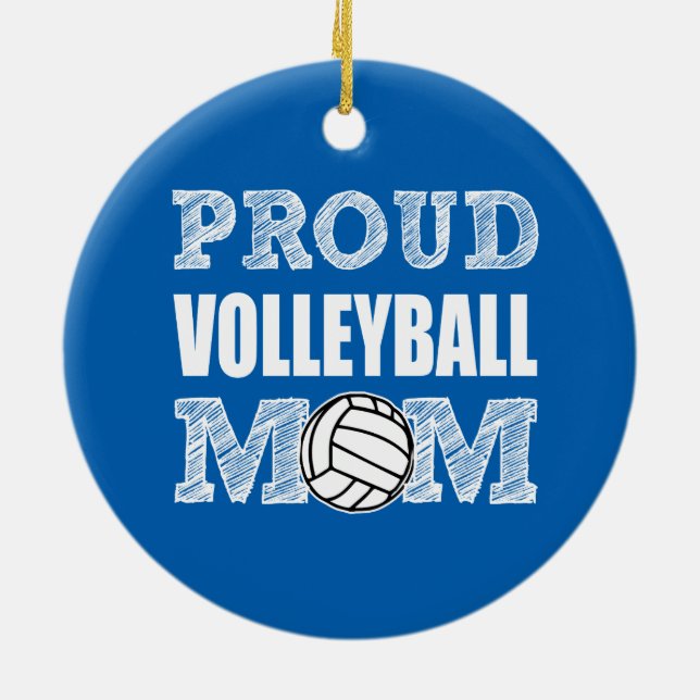 Proud Volleyball Mom ornament (Back)