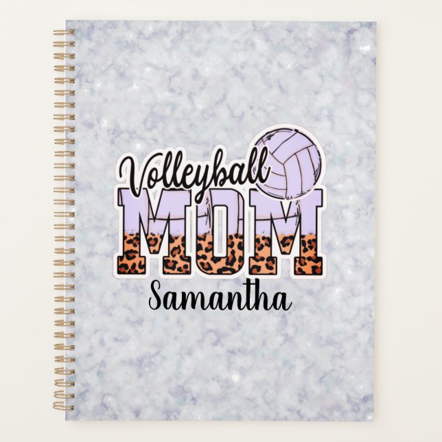 Proud Volleyball Mom – Serving Up Support Planner (Front)