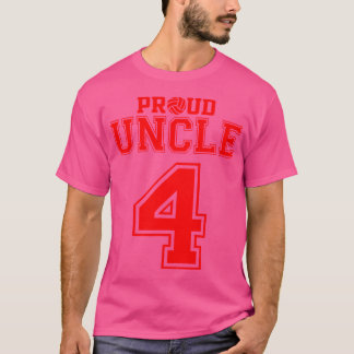 Proud Volleyball Uncle Number 4 R T-Shirt