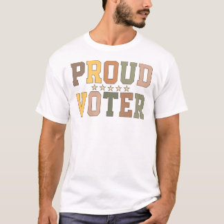 Proud Voter Retro Art Pastel Election Design T-Shirt