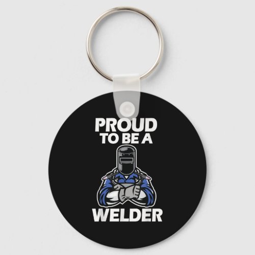 Proud welder for men keychain