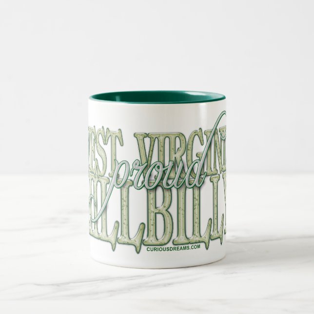Proud West Virginia Hillbilly Two-Tone Coffee Mug (Center)