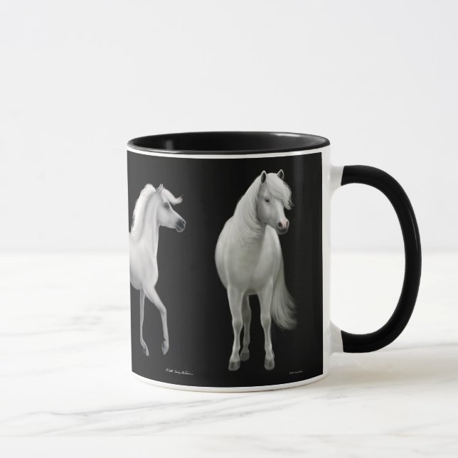 Proud White Horses Mug (Right)