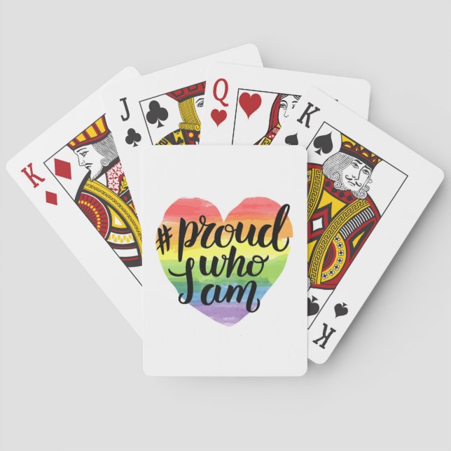 Proud Who I Am Poker Cards (Back)