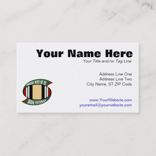 Proud Wife Business Card