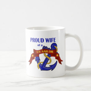 Proud Wife of a US Sailor Coffee Mug
