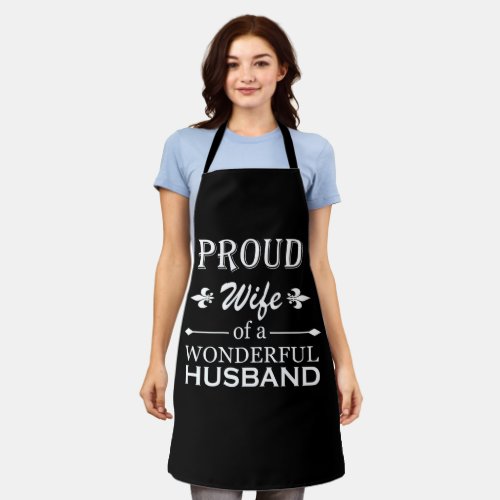 proud wife of a wonderful husband apron