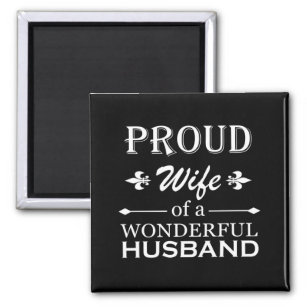proud wife of a wonderful husband magnet