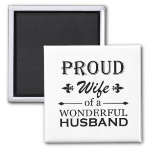proud wife of a wonderful husband magnet